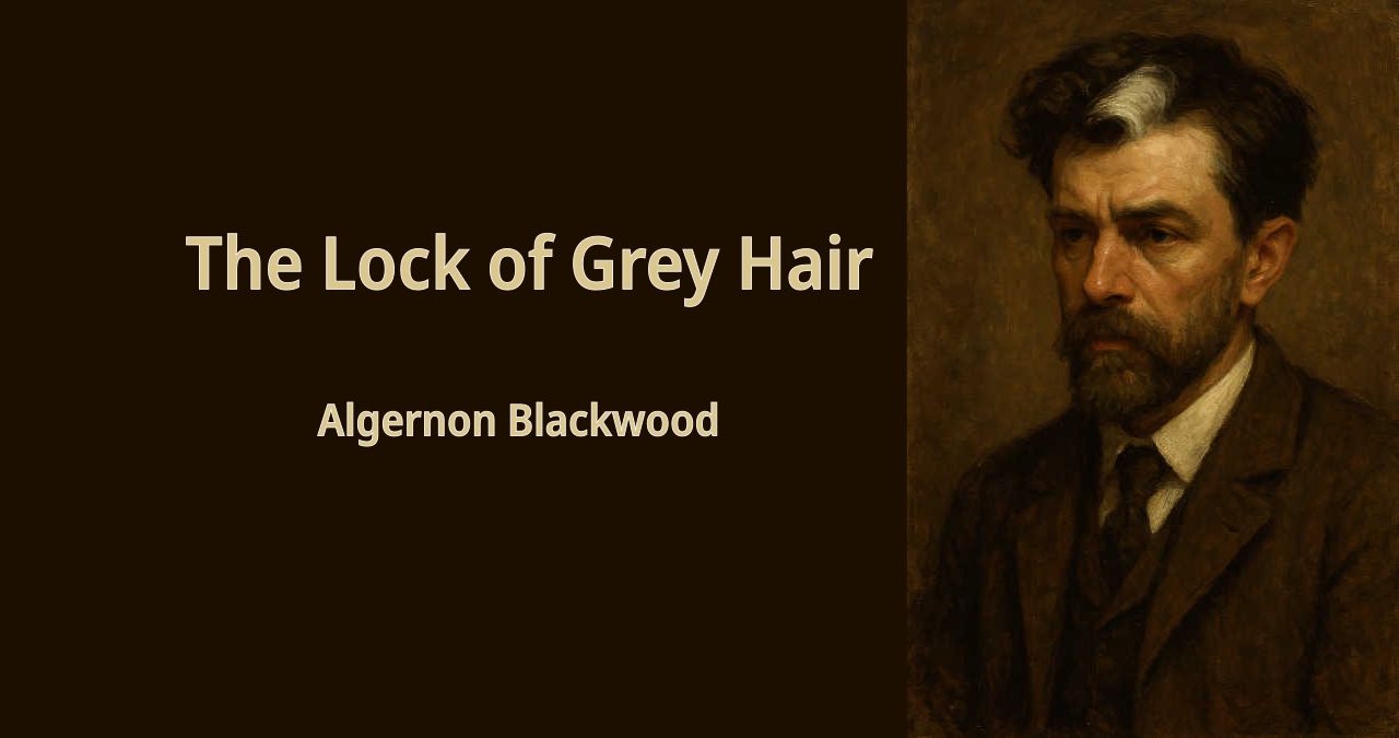Portrait of a man with a lock of  grey hair..